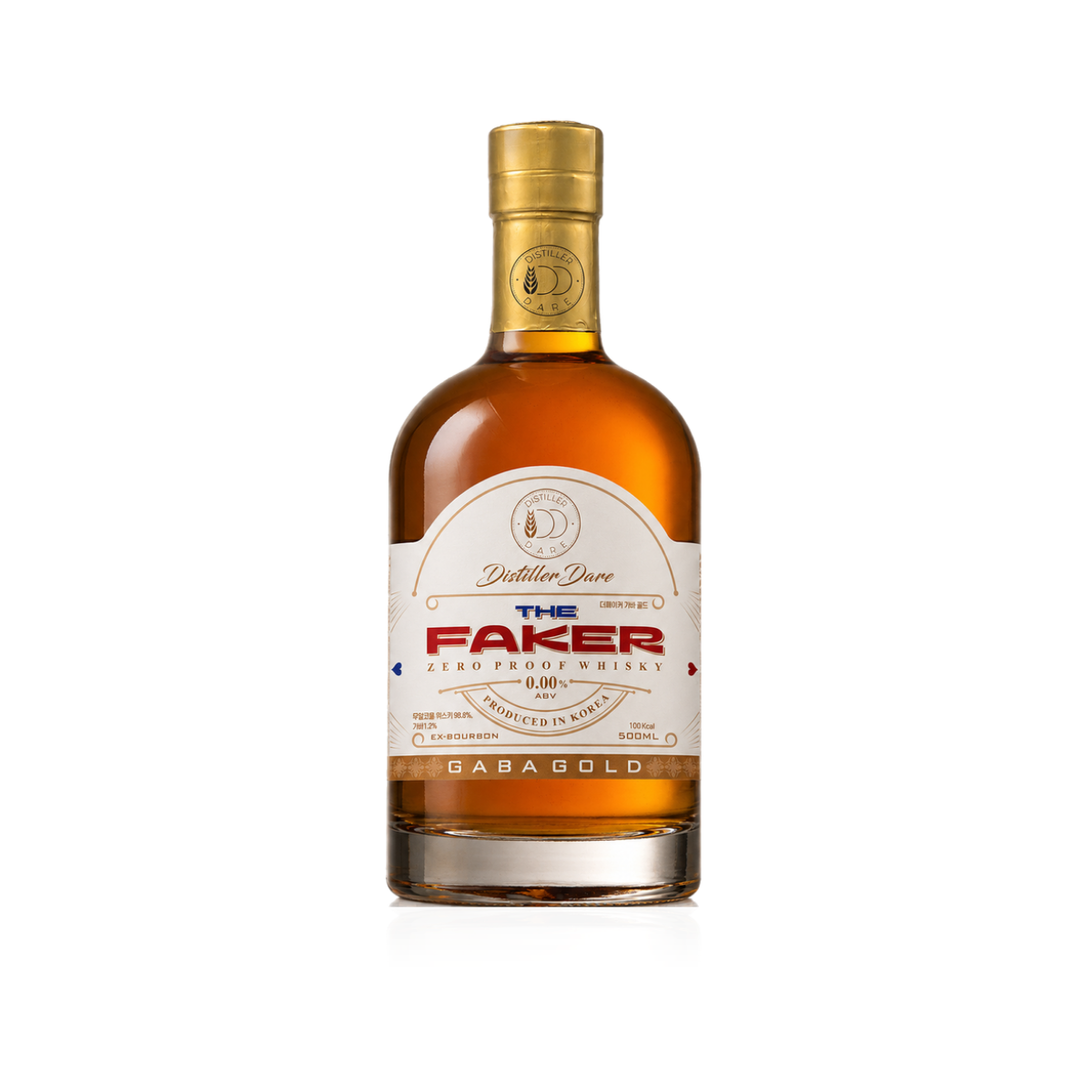 프리미엄 무알콜 위스키 더페이커 가바골드 500ml 제품 사진